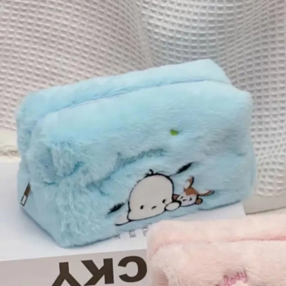 Sanrio Pochacco Baby Blue Embroidered Makeup Bag - Picture 7 of 16